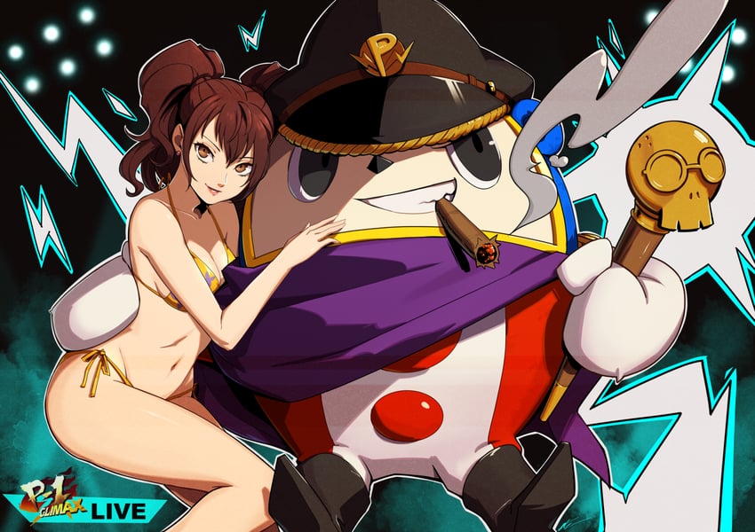 kujikawa rise, kuma, shadow rise, and shadow kuma (persona and 2 more) drawn by eightyfourart