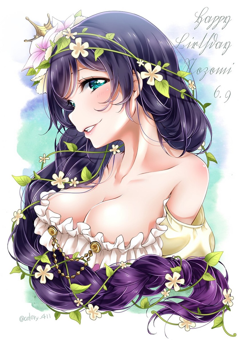 tojo nozomi (love live! and 2 more) drawn by celery_411