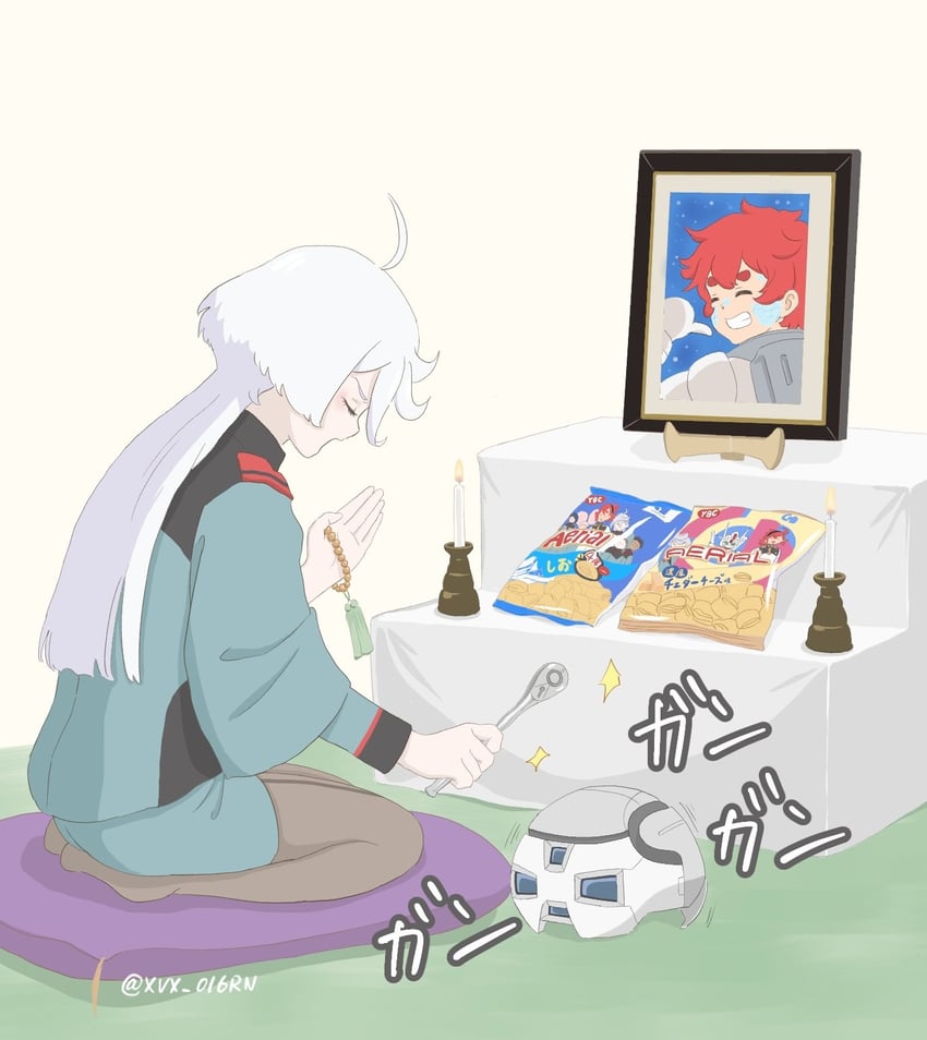 miorine rembran and ericht samaya (gundam and 1 more) drawn by funkaru