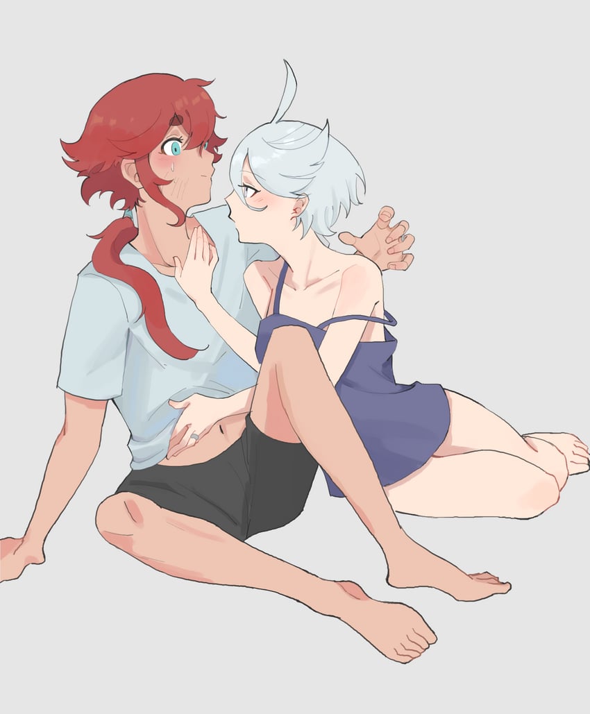 suletta mercury and miorine rembran (gundam and 1 more) drawn by r_bishh