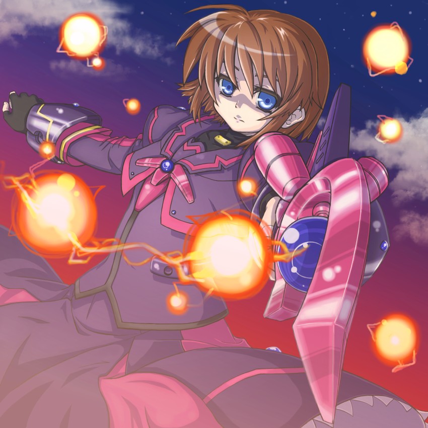 stern the destructor and luciferion (lyrical nanoha and 3 more) drawn by inabatei_(amana)