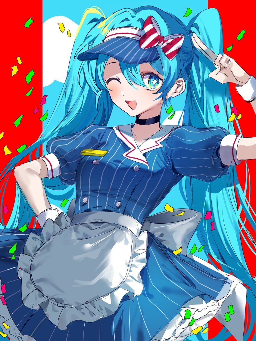 hatsune miku (vocaloid and 1 more) drawn by suju0813