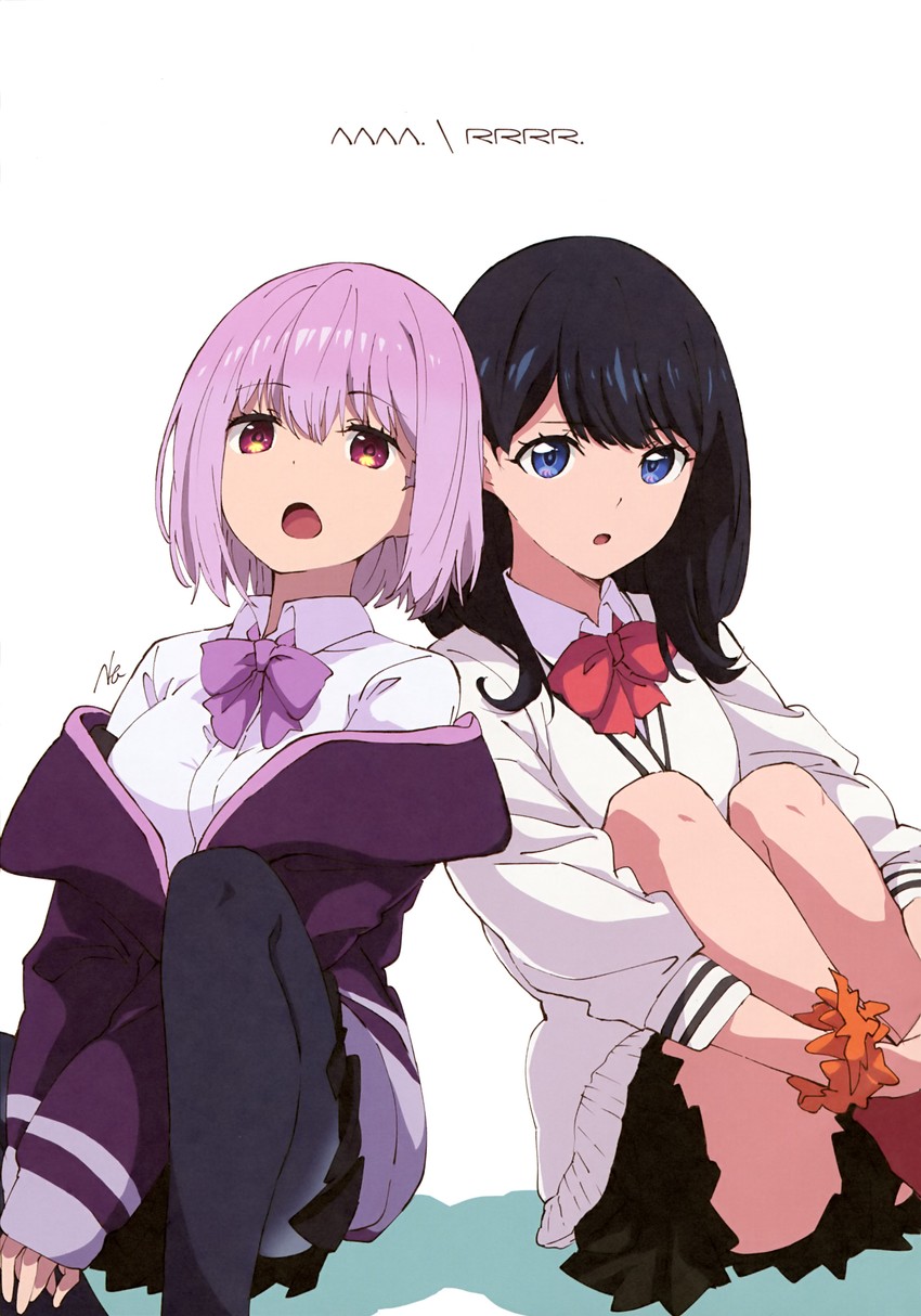 takarada rikka and shinjou akane (gridman universe and 1 more) drawn by takeuchi_masato