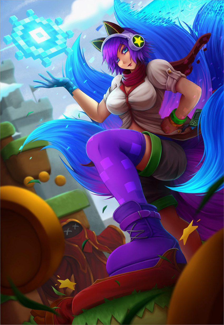 ahri, arcade ahri, and minion (league of legends) drawn by oldlim