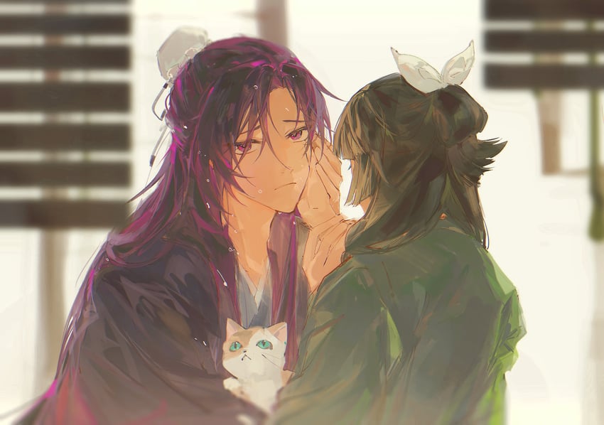 maomao, jinshi, and mao mao the cat (kusuriya no hitorigoto) drawn by deng_wo_qu_shang_ge_cesuo