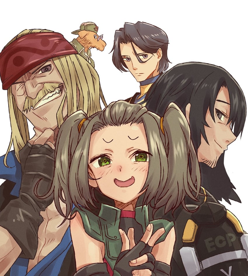 shania, dickson, lao huang, hammer, and kevin winnicot (xenoblade chronicles and 6 more) drawn by eushima_(sgr)