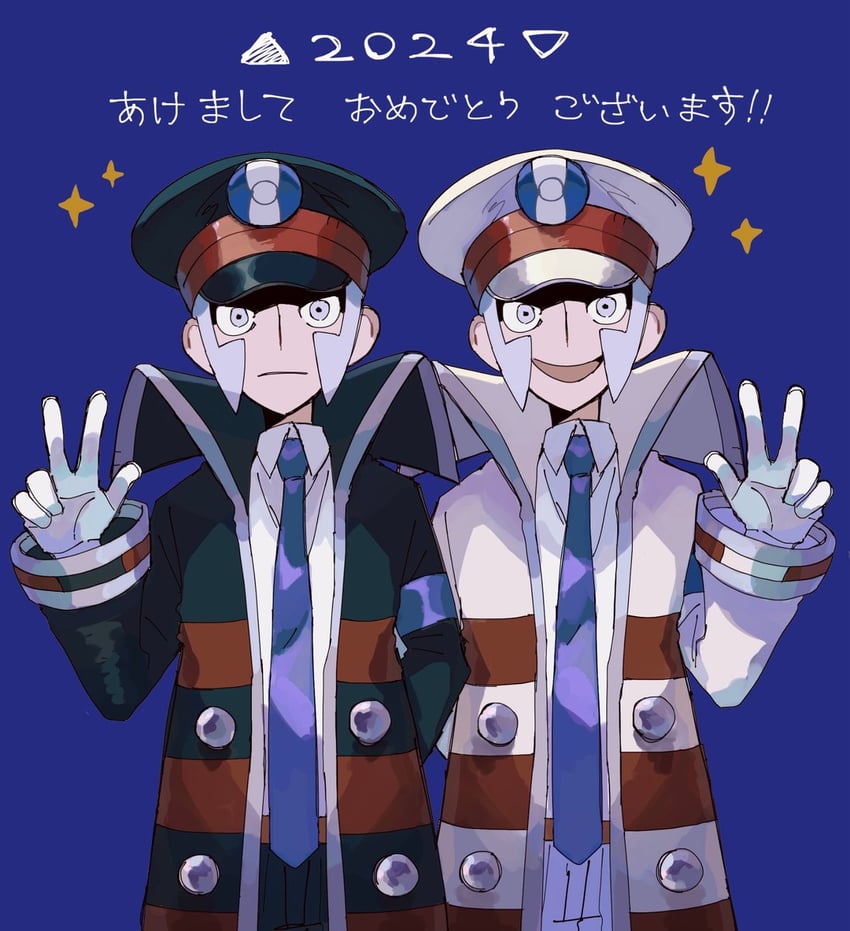 ingo and emmet (pokemon and 1 more) drawn by onigiri_(ahku5522)