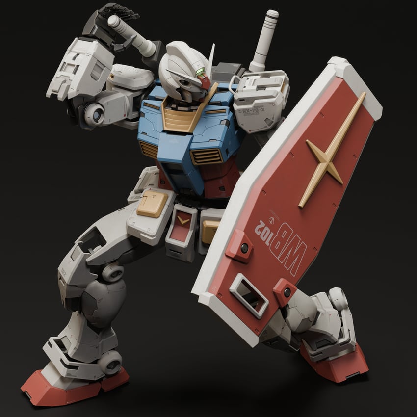 rx-78-2 gundam (gundam and 1 more) drawn by mjeff