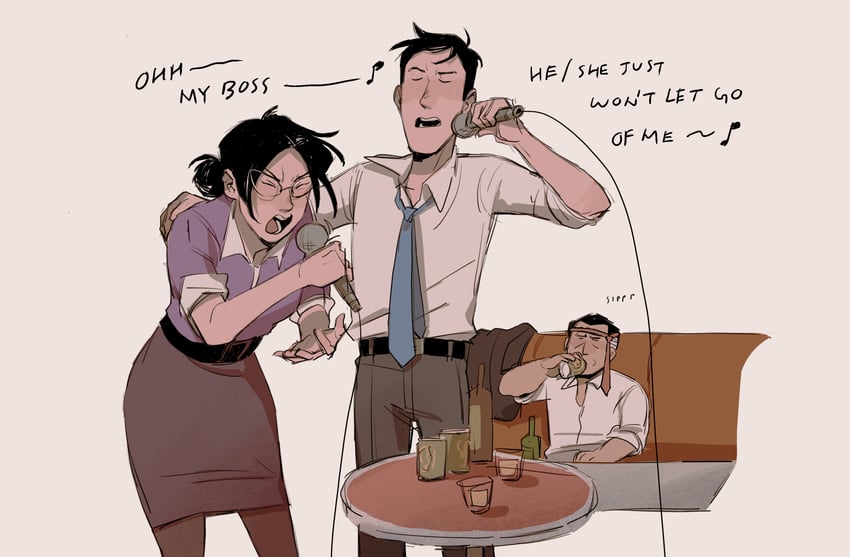 miss pauling, mr. bidwell, and mr. reddy (team fortress 2) drawn by citrus0lemon