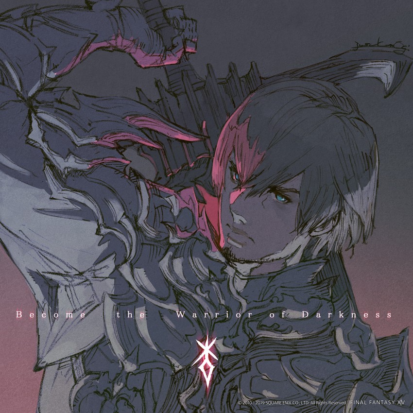 warrior of light, adventurer, and dark knight (final fantasy and 2 more) drawn by mogi_yuusuke