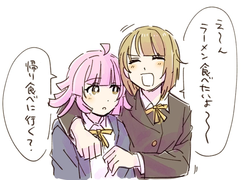 tennoji rina and nakasu kasumi (love live! and 1 more) drawn by solllolll