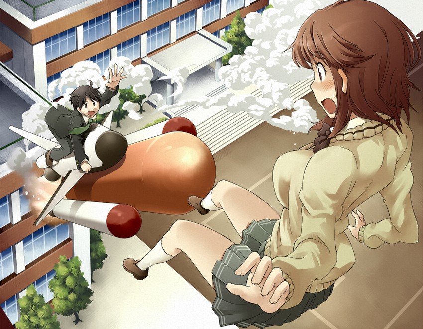 sakurai rihoko and tachibana jun'ichi (amagami) drawn by sakura_(medilore)