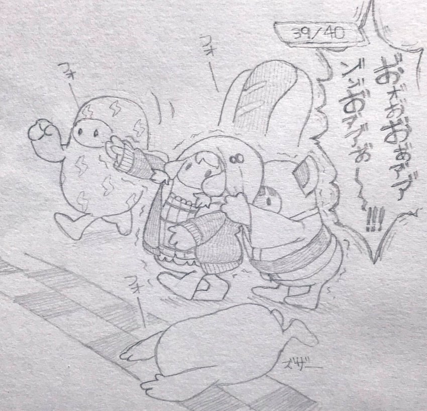 yuzuki yukari, touhoku kiritan, and fall guy (vocaloid and 2 more) drawn by toriniku29