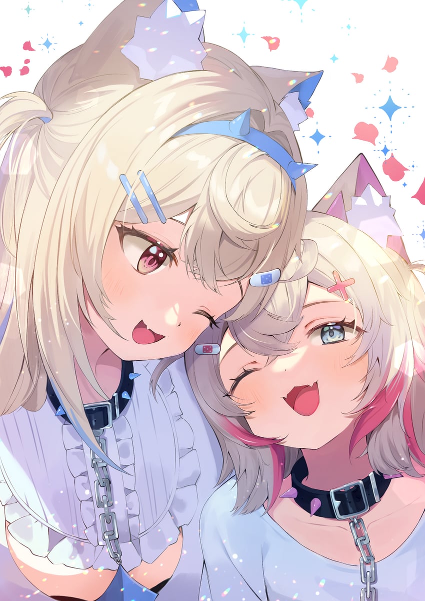 fuwawa abyssgard and mococo abyssgard (hololive and 1 more) drawn by dadada