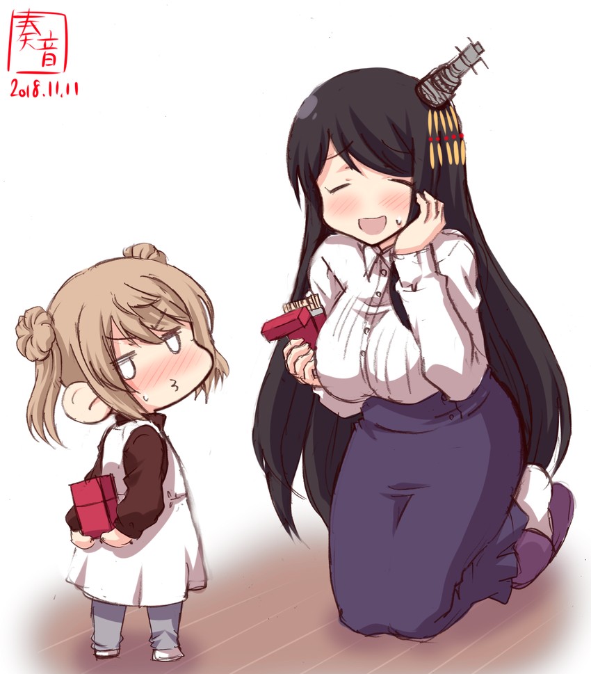 fusou and michishio (kantai collection) drawn by kanon_(kurogane_knights)