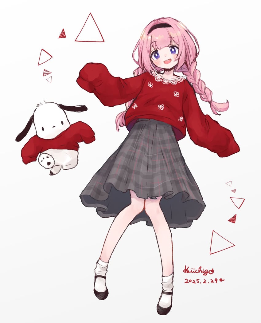 suo sango and pochacco (nijisanji and 1 more) drawn by 1st-mn