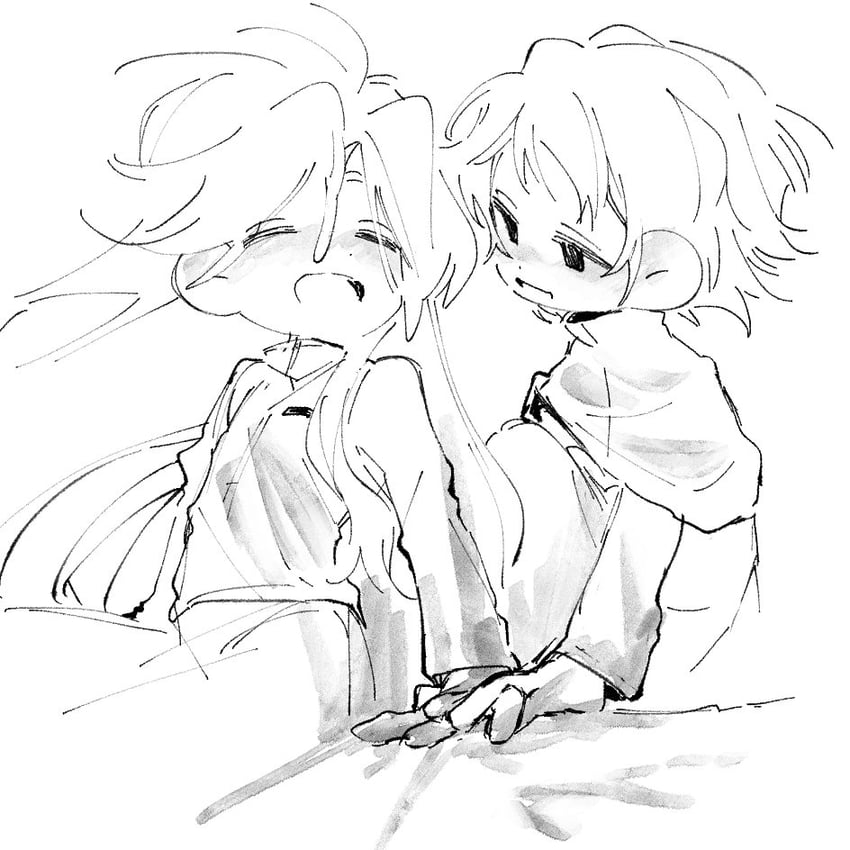 hatsutori hajime and utsugi noriyuki (saibou shinkyoku) drawn by marrrrrralv