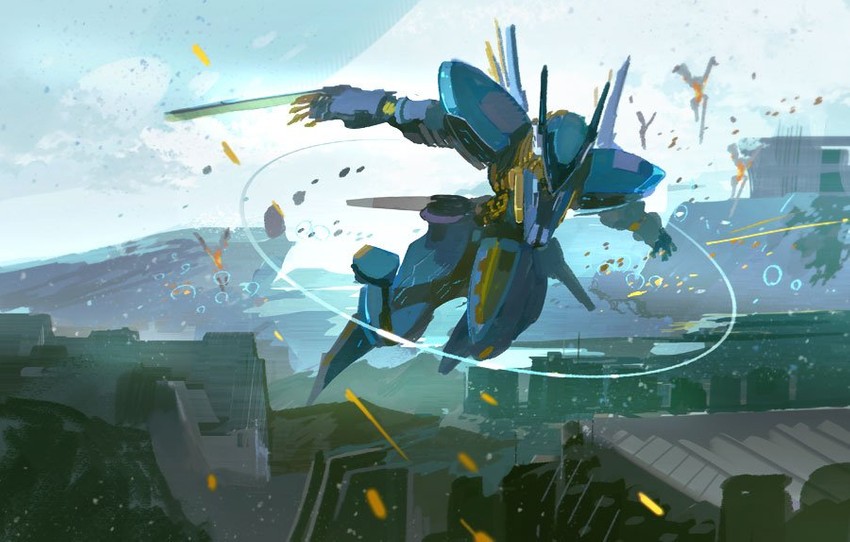 jehuty (zone of the enders and 1 more) drawn by noki_(affabile)