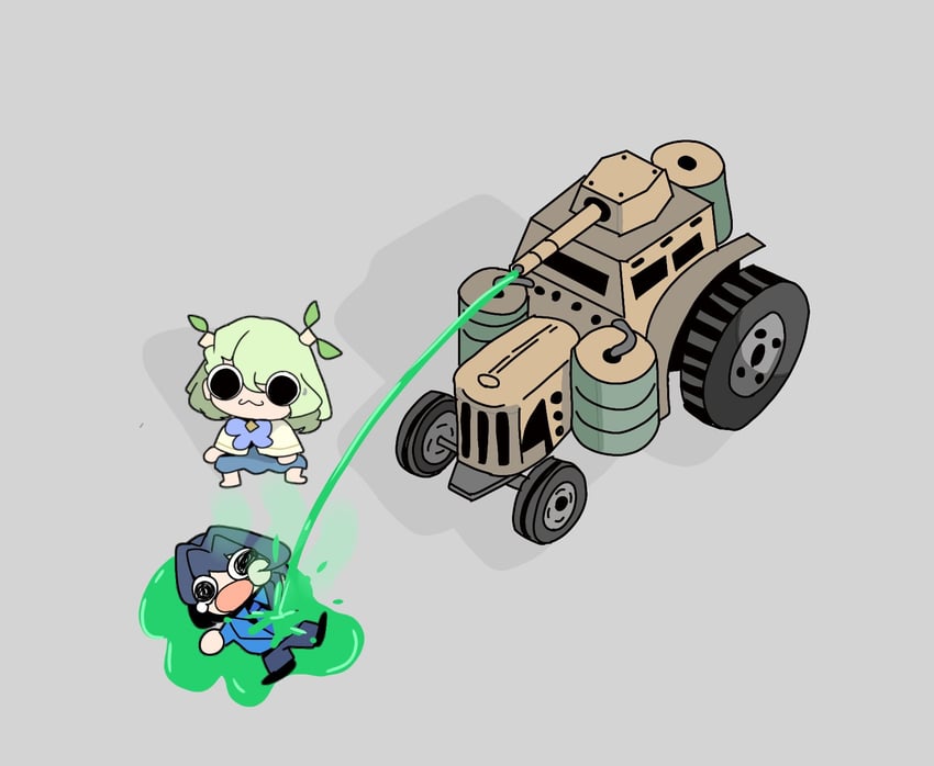 ouro kronii, ceres fauna, and toxin tractor (hololive and 3 more) drawn by bread_forbidden