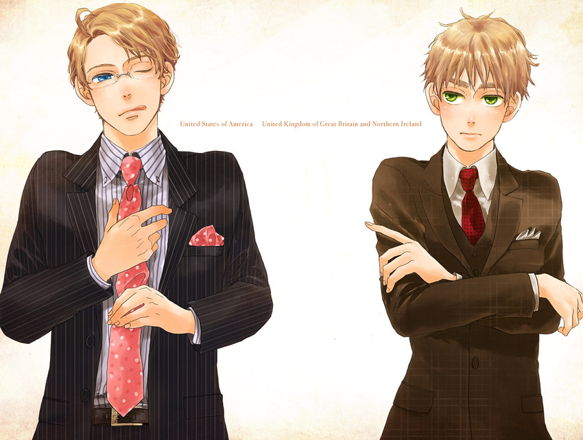 america and united kingdom (axis powers hetalia) drawn by kisaragi_manami