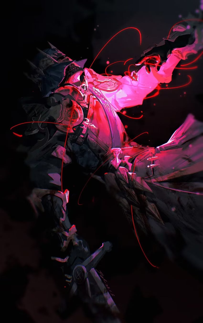 dark knight and fray myste (final fantasy and 1 more) drawn by dele14375735