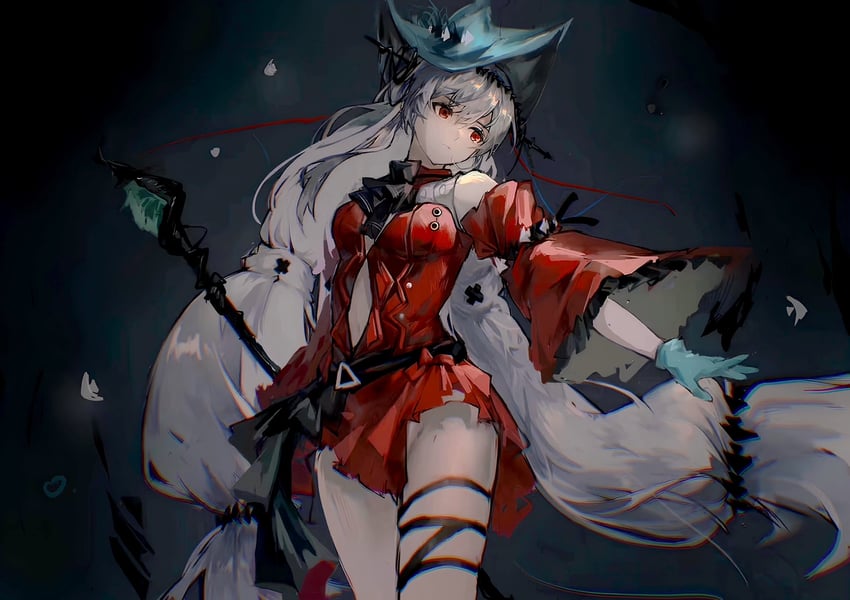 skadi and skadi the corrupting heart (arknights) drawn by lin_qing_(phosphorus_1104)