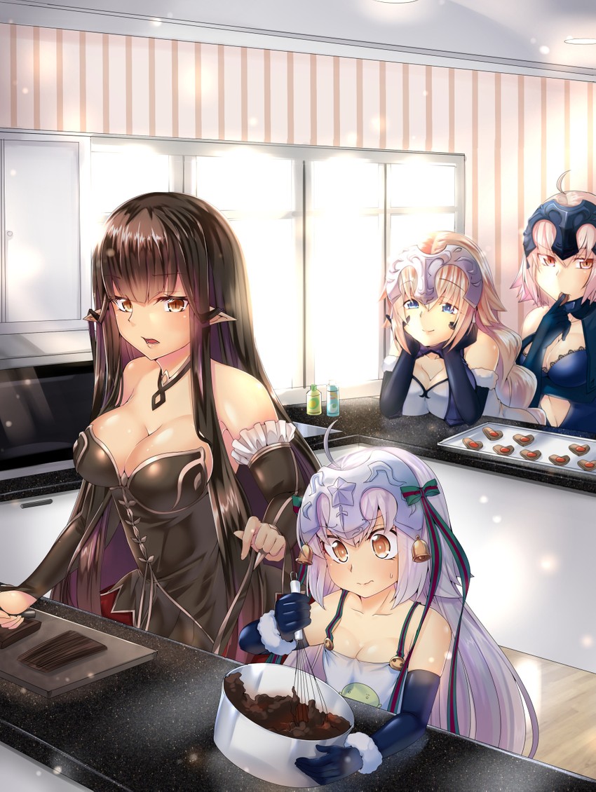 jeanne d'arc, jeanne d'arc alter, jeanne d'arc alter santa lily, and semiramis (fate and 2 more) drawn by sesield