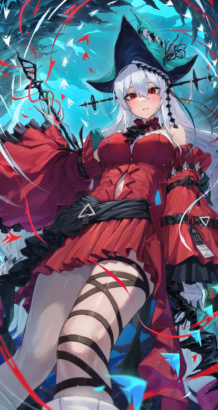 skadi, skadi the corrupting heart, and skadi's seaborn (arknights) drawn by kokukyukeo