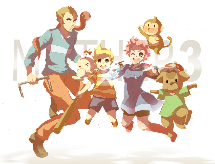 lucas, kumatora, doseisan, boney, duster, and 2 more (mother and 1 more) drawn by kayako_(bimabima)