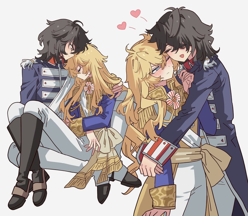 oscar francois de jarjayes and andre grandier (versailles no bara) drawn by meremero