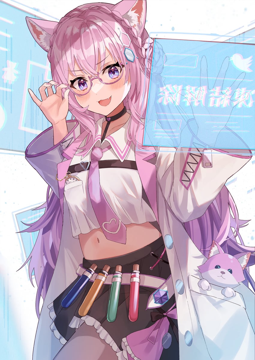 hakui koyori and kokoro (hololive) drawn by haru_yu