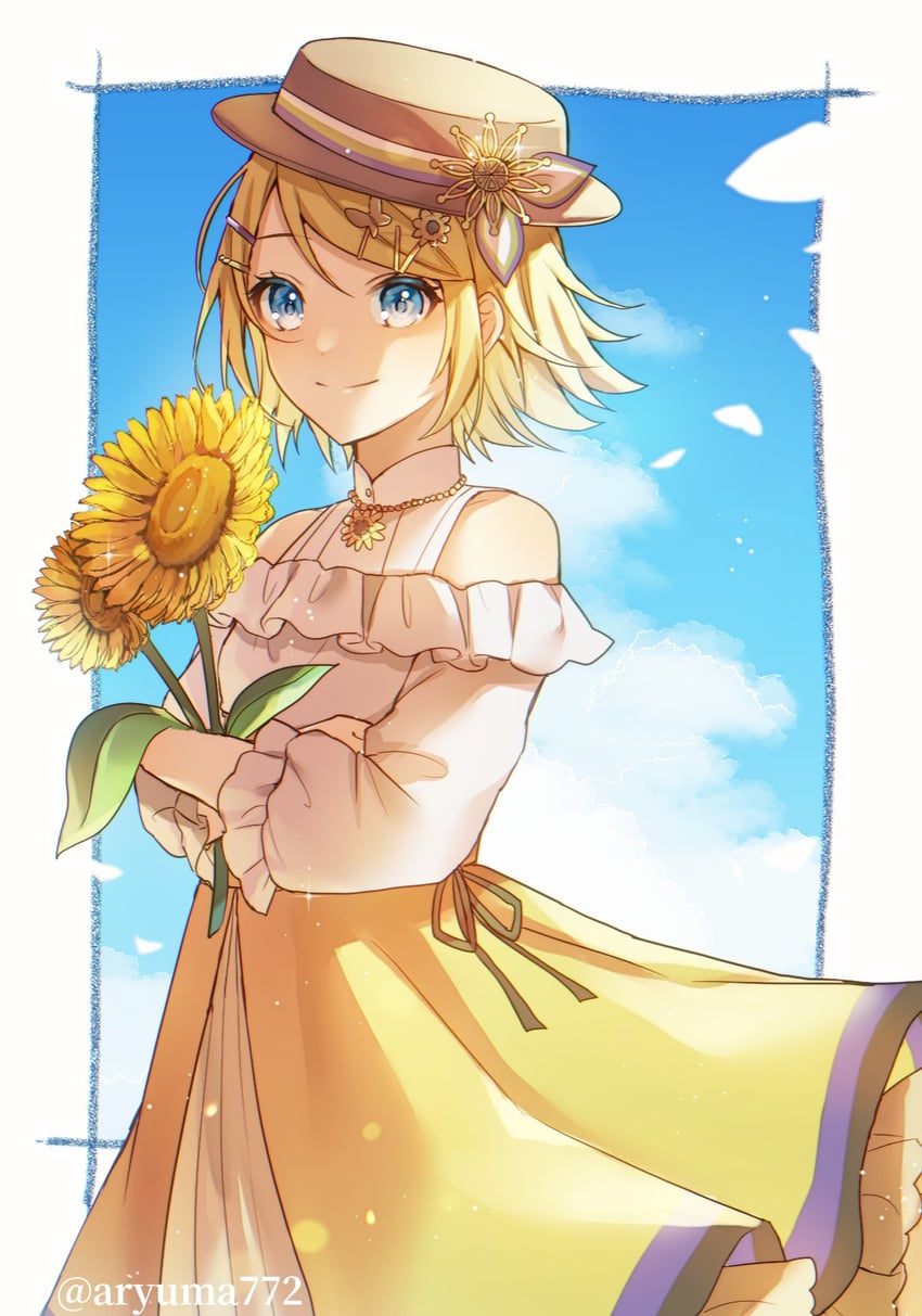 kagamine rin and vivid bad squad rin (vocaloid and 1 more) drawn by aryuma772