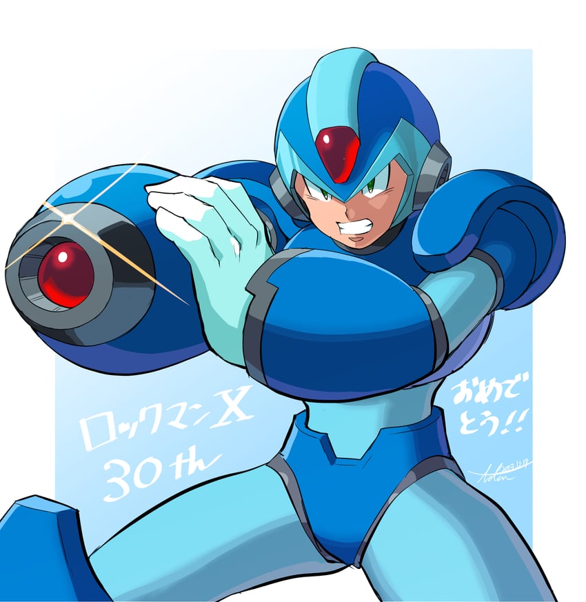 x (mega man and 1 more) drawn by kamiyama_teten