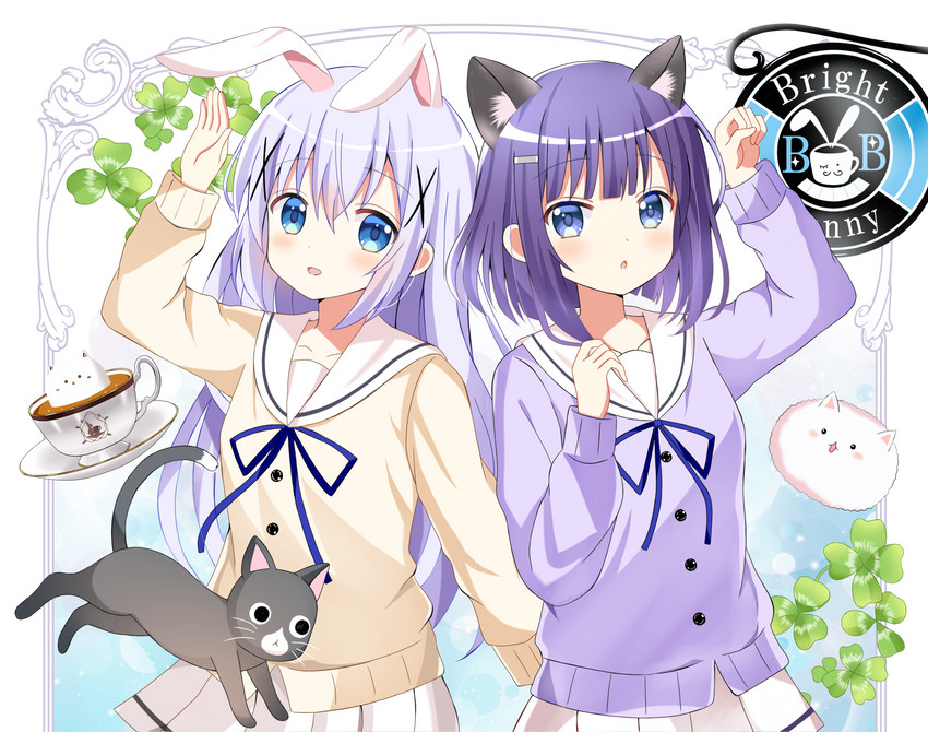 kafuu chino, tippy, anko, and fuiba fuyu (gochuumon wa usagi desu ka?) drawn by ryoutan