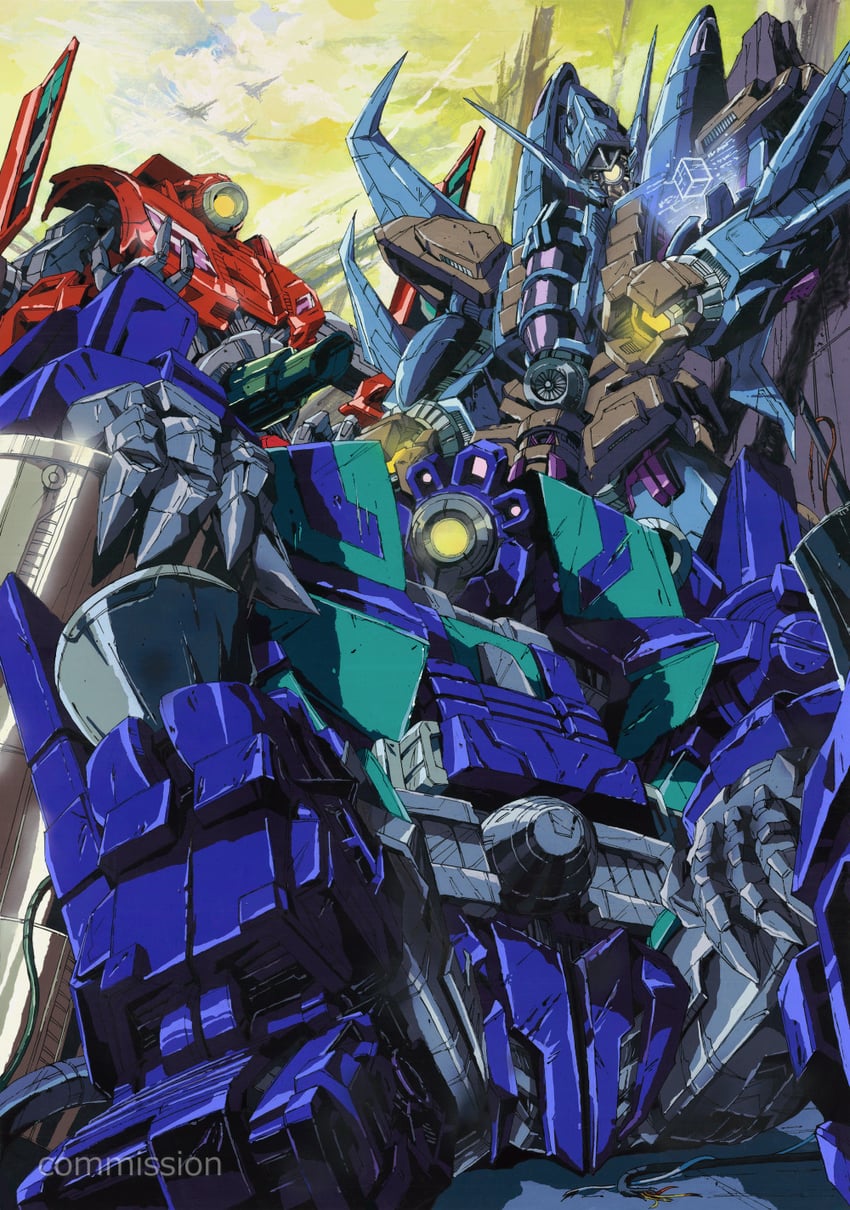 swindle, dreadwing, and payload (transformers) drawn by marble-v