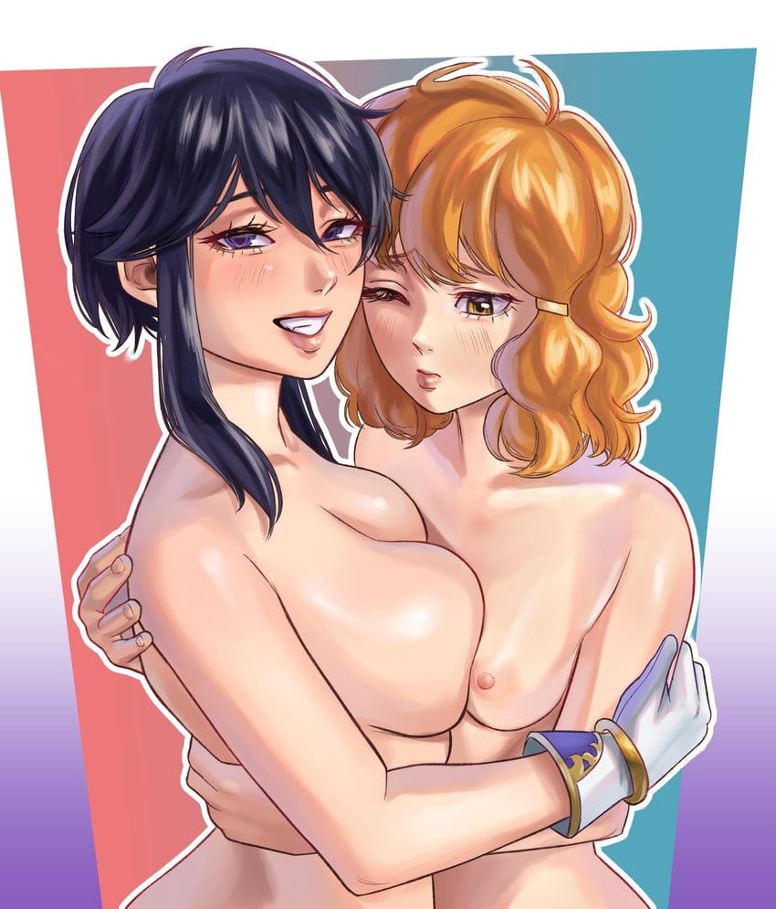 larcei and lana (fire emblem and 1 more) drawn by lewdybug