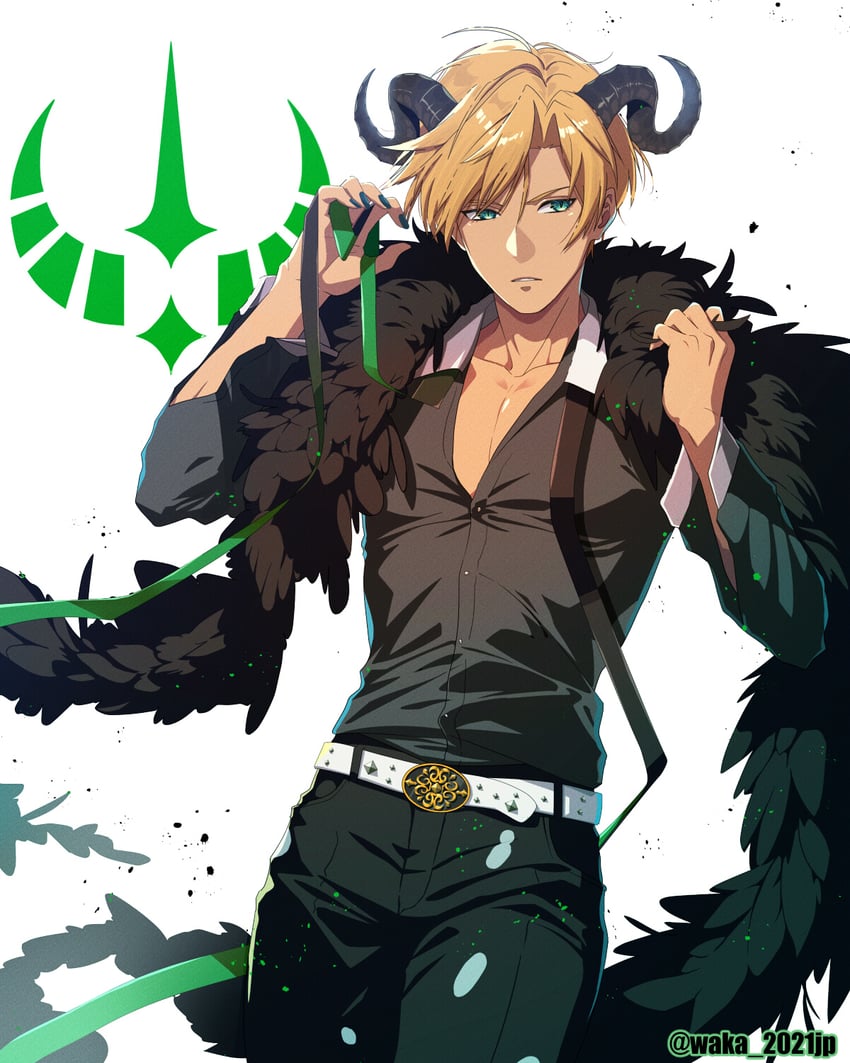satan (obey me!: one master to rule them all! and 1 more) drawn by waka_2021jp