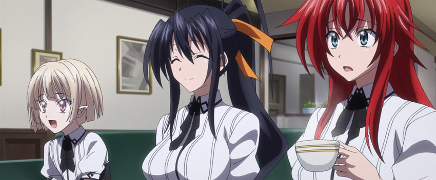 rias gremory, himejima akeno, and gasper vladi (high school dxd)