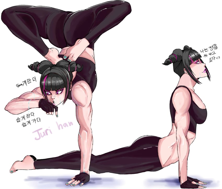 han juri (street fighter and 1 more) drawn by jobin_chan
