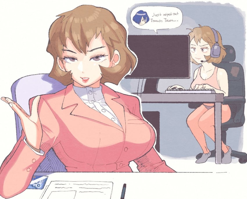 yuuki makoto and toriumi isako (persona and 1 more) drawn by inkerton-kun