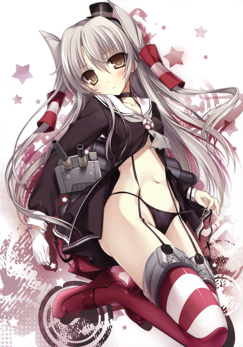 amatsukaze and rensouhou-kun (kantai collection) drawn by karory