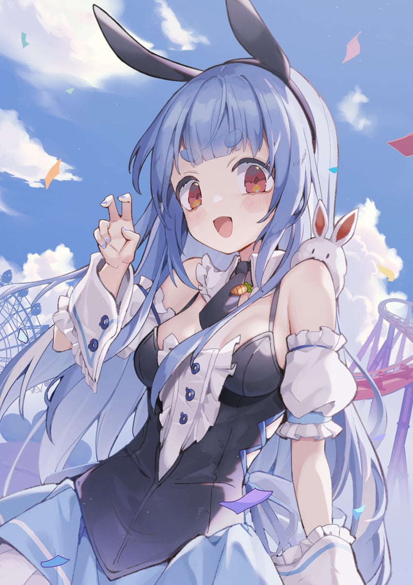 usada pekora and don-chan (hololive) drawn by oninaart