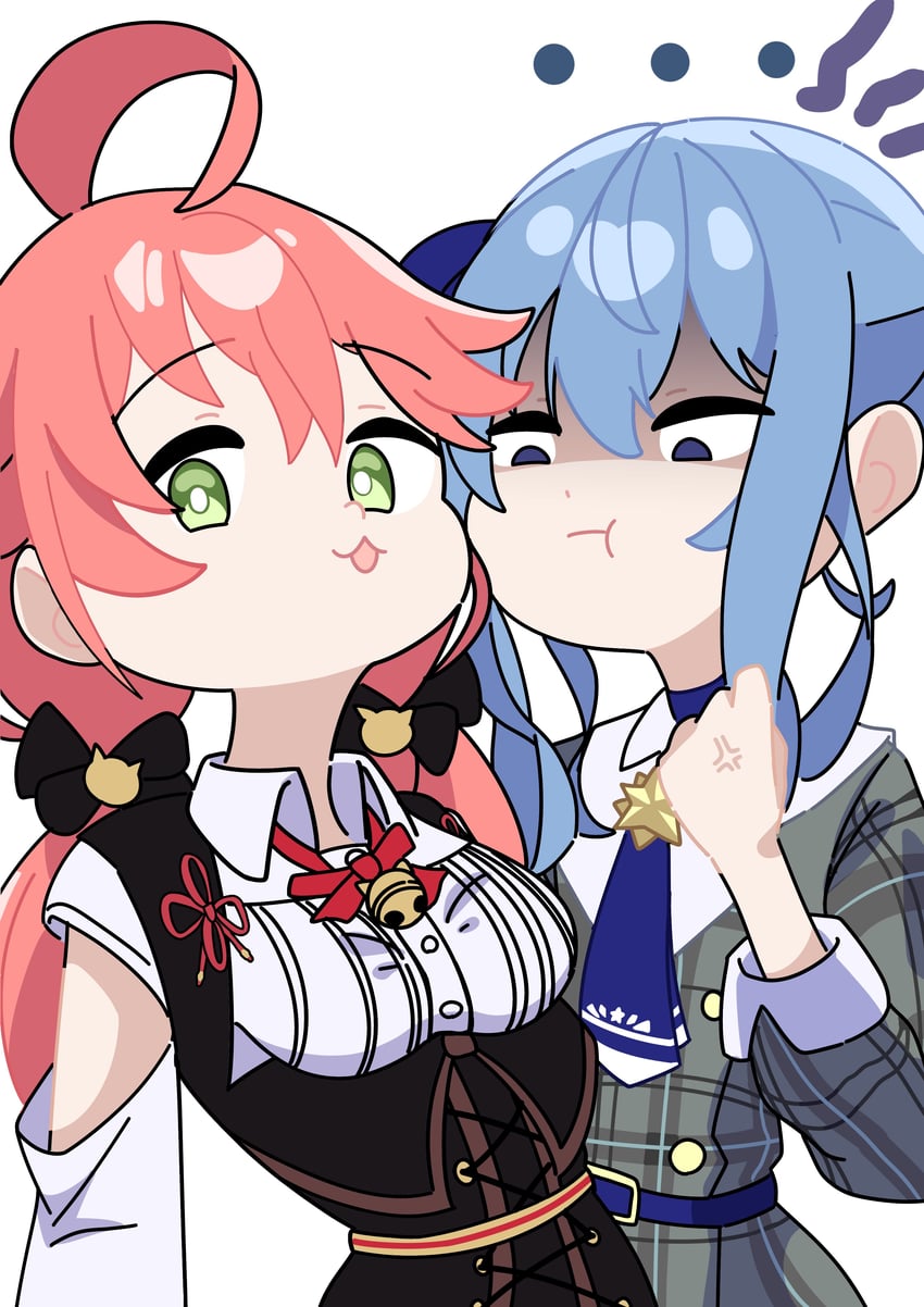 hoshimachi suisei and sakura miko (hololive) drawn by ritu_il