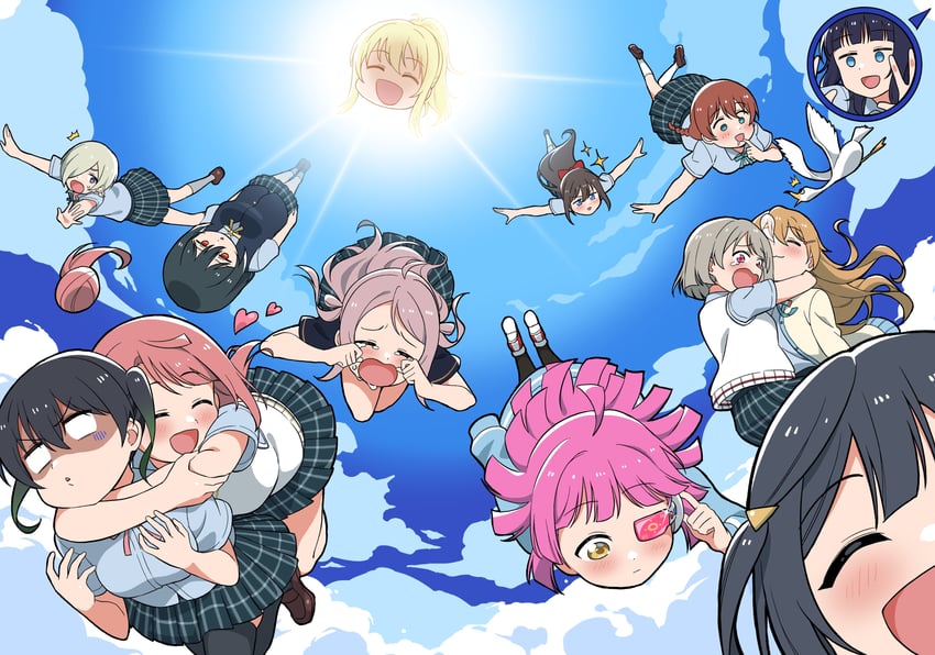 yuki setsuna, uehara ayumu, takasaki yu, osaka shizuku, tennoji rina, and 8 more (love live! and 3 more) drawn by koaraya
