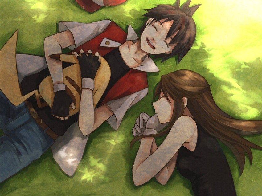 pikachu, red, green, and pika (pokemon and 1 more) drawn by nakoromo