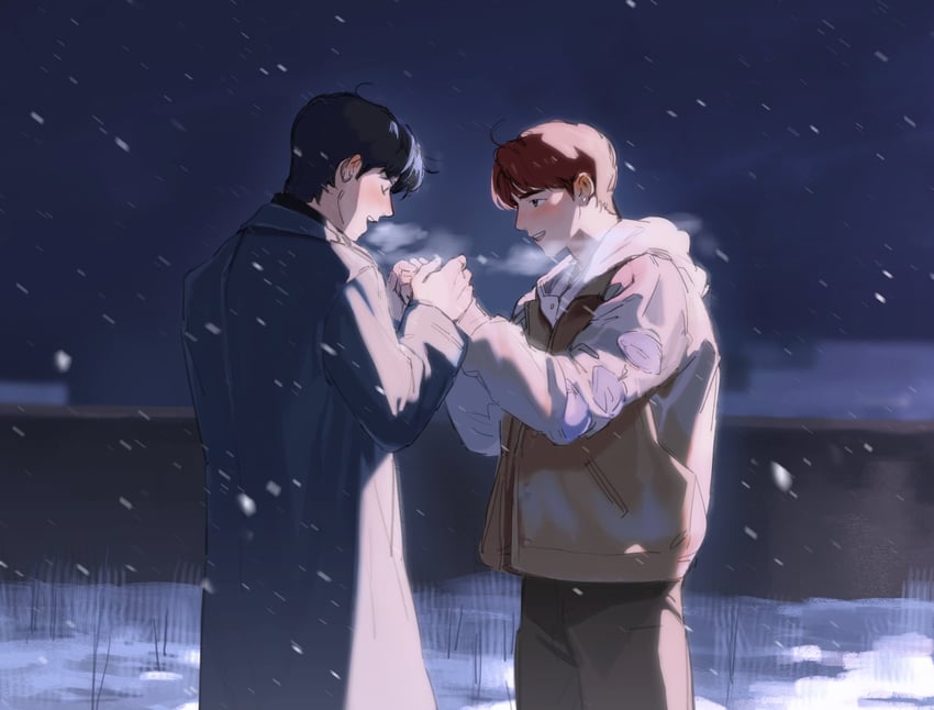 sung han-bin and zhang hao (real life and 1 more) drawn by haotmeal