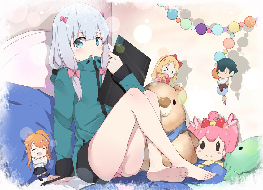 izumi sagiri, yamada elf, jinno megumi, and izumi masamune (eromanga sensei) drawn by pantie_painting