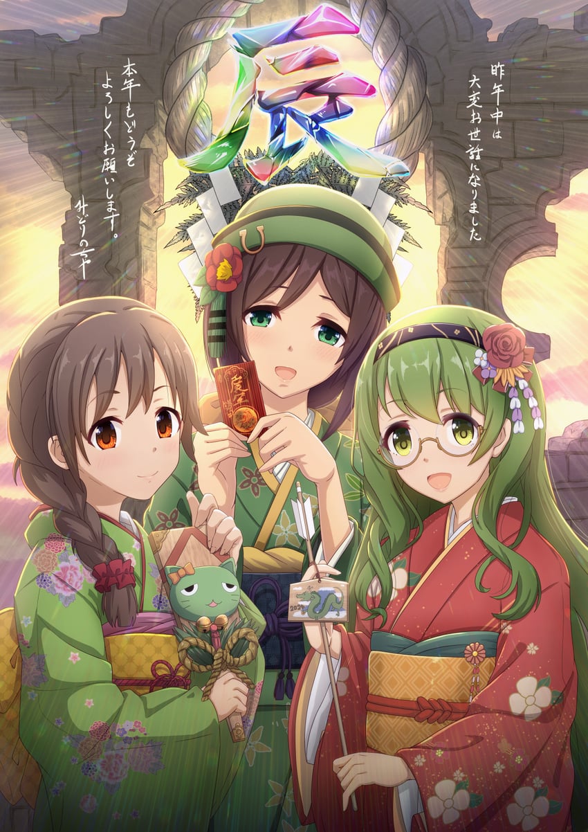 senkawa chihiro, hayakawa tazuna, pina korata, and karin (idolmaster and 4 more) drawn by midorinocha