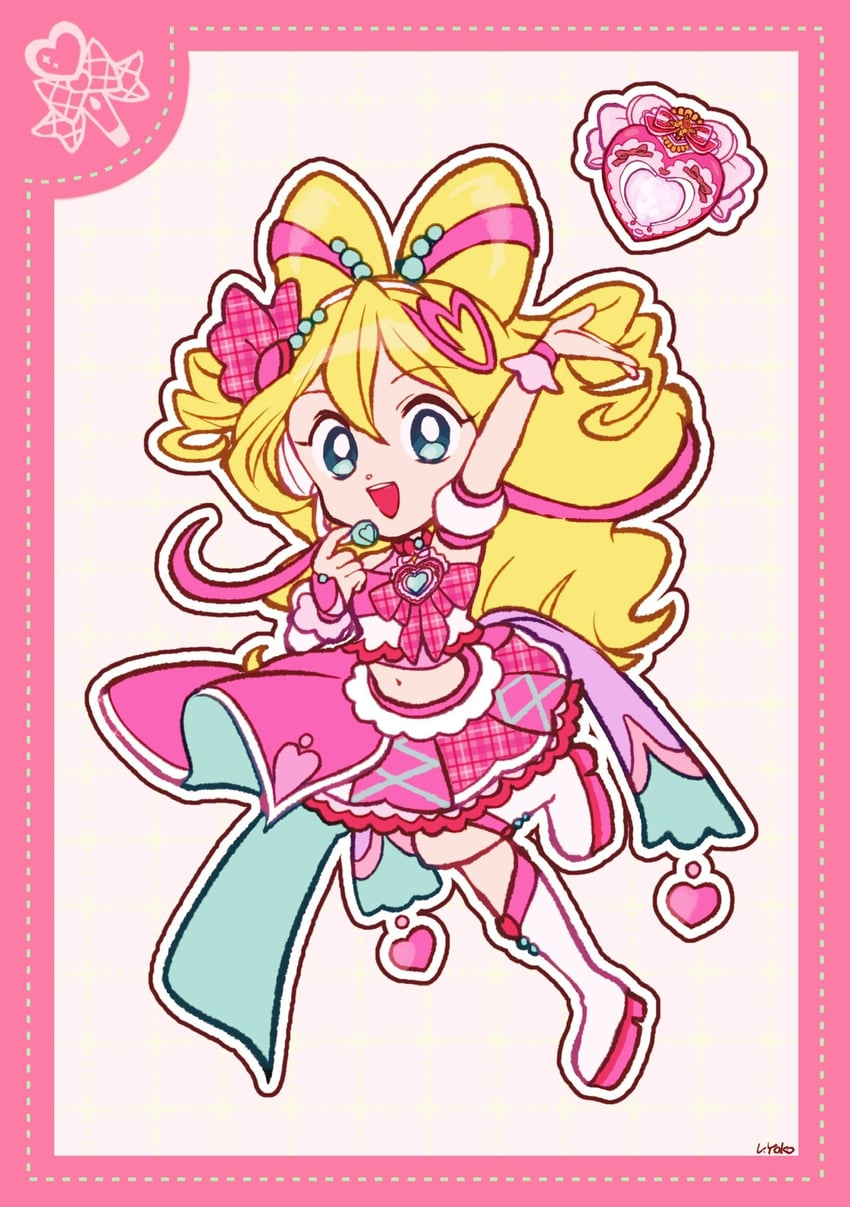 sakura uta and cure idol (precure and 1 more) drawn by uwded_207