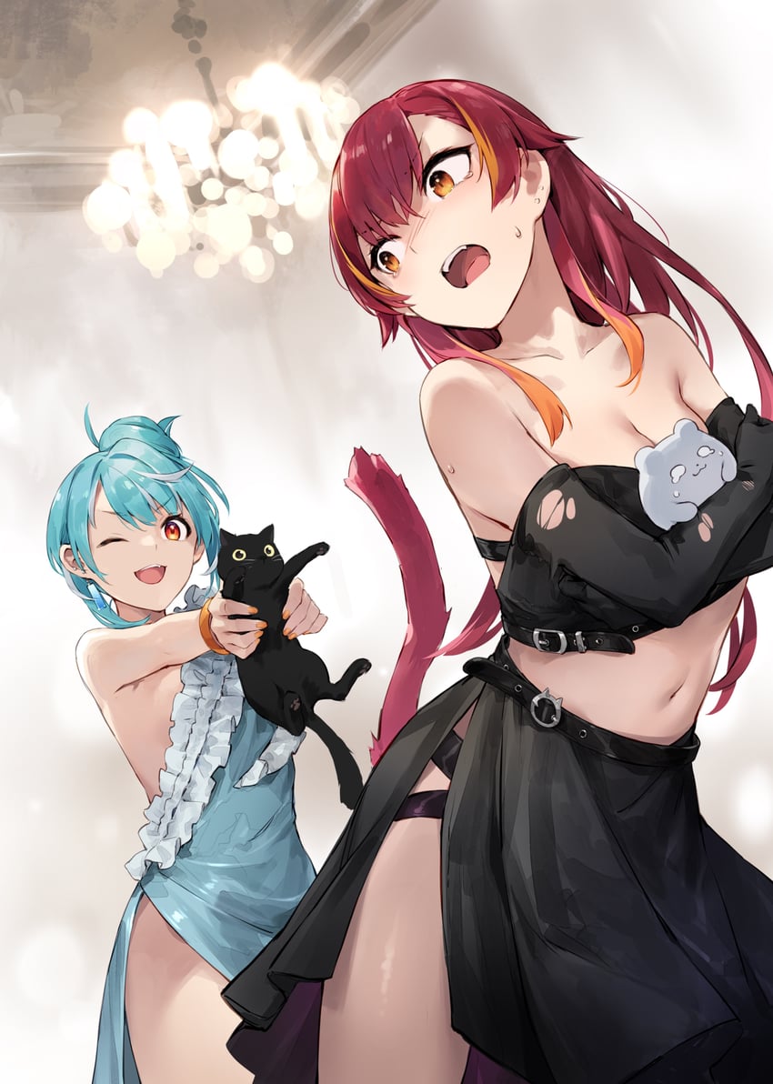 nekota tsuna and shiranami ramune (vspo!) drawn by zen_juraku
